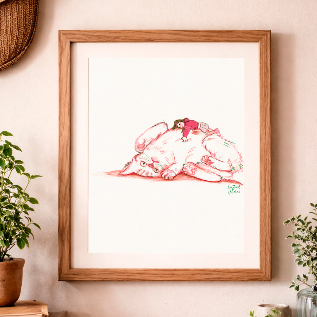 Colección "abrazo mi gato" Póster Azalea