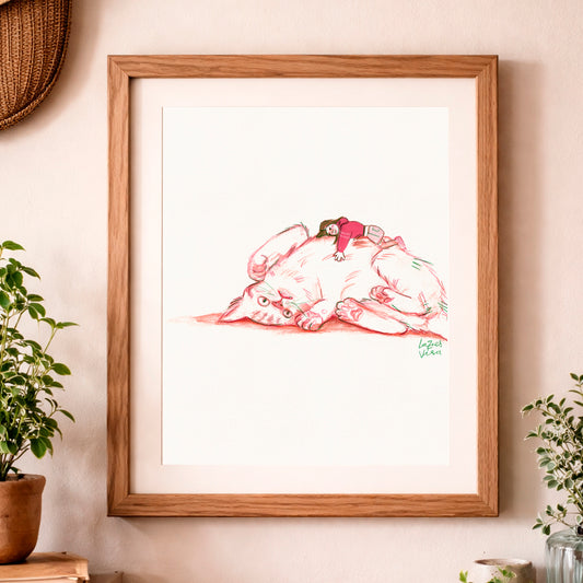 Colección "abrazo mi gato" Póster Azalea