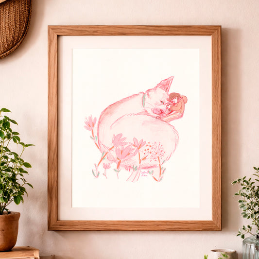 Colección "abrazo mi gato" Póster Boronia